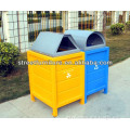 Outdoor classified metal recycle garbage container